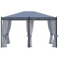 vidaXL Pavillon mit Mückennetze 3x4 m Anthrazit Stahl vidaXL Pavillon mit Mückennetze 3x4 m Anthrazit Stahl