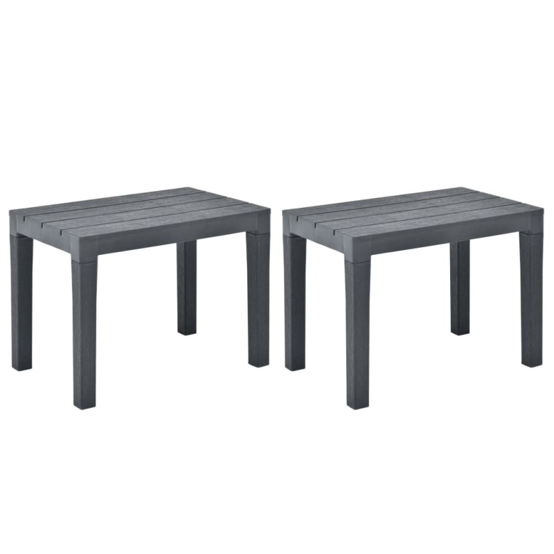 vidaXL Gartenbänke 2 Stk. Anthrazit Kunststoff vidaXL Gartenbänke 2 Stk. Anthrazit Kunststoff