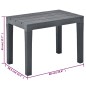 vidaXL Gartenbänke 2 Stk. Anthrazit Kunststoff vidaXL Gartenbänke 2 Stk. Anthrazit Kunststoff