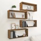 vidaXL Würfelregale 4 Stk. Räuchereiche 60x15x23 cm Holzwerkstoff vidaXL Würfelregale 4 Stk. Räuchereiche 60x15x23 cm Holzwerkstoff