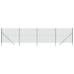 vidaXL Maschendrahtzaun Grün 1,8x10 m Verzinkter Stahl
