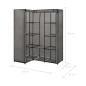 vidaXL Eckkleiderschrank Grau 130 x 87 x 169 cm vidaXL Eckkleiderschrank Grau 130 x 87 x 169 cm