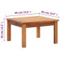 vidaXL Garten-Couchtisch 60 x 60 x 36 cm Massivholz Akazie vidaXL Garten-Couchtisch 60 x 60 x 36 cm Massivholz Akazie