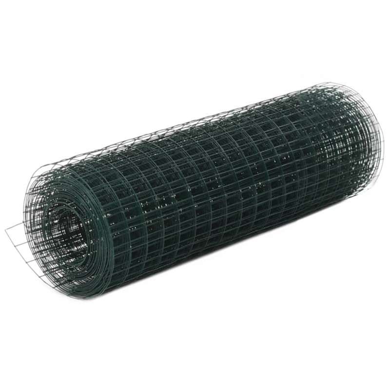 vidaXL Drahtzaun Stahl mit PVC-Beschichtung 10x0,5 m Grün vidaXL Drahtzaun Stahl mit PVC-Beschichtung 10x0,5 m Grün