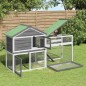 vidaXL Kaninchenstall Grau 185,5x60,5x109,5 cm Massivholz Kiefer vidaXL Kaninchenstall Grau 185,5x60,5x109,5 cm Massivholz Kiefer