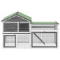 vidaXL Kaninchenstall Grau 185,5x60,5x109,5 cm Massivholz Kiefer vidaXL Kaninchenstall Grau 185,5x60,5x109,5 cm Massivholz Kiefer