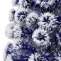 vidaXL Künstlicher Weihnachtsbaum mit LED Weiß & Blau 150 cm Glasfaser vidaXL Künstlicher Weihnachtsbaum mit LED Weiß & Blau 150 cm Glasfaser