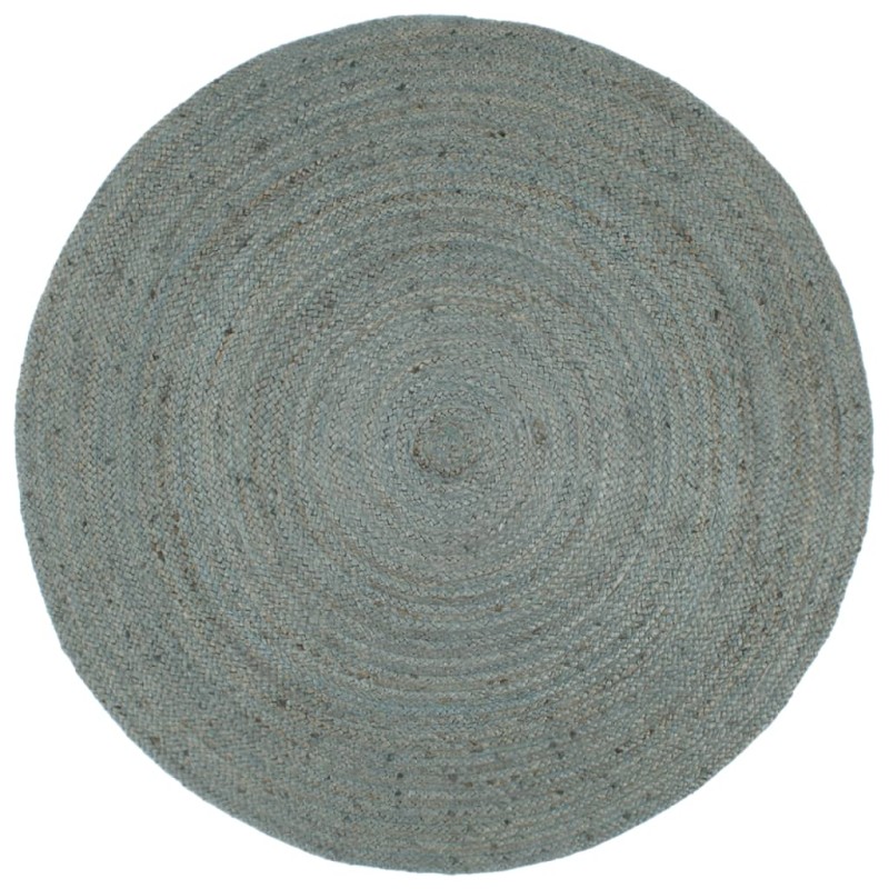 vidaXL Teppich Handgefertigt Jute Rund 210 cm Olivgrün vidaXL Teppich Handgefertigt Jute Rund 210 cm Olivgrün