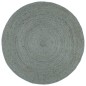 vidaXL Teppich Handgefertigt Jute Rund 210 cm Olivgrün vidaXL Teppich Handgefertigt Jute Rund 210 cm Olivgrün