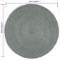 vidaXL Teppich Handgefertigt Jute Rund 210 cm Olivgrün vidaXL Teppich Handgefertigt Jute Rund 210 cm Olivgrün