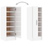 vidaXL Schuhschrank Hochglanz-Weiß 32x35x92 cm Holzwerkstoff vidaXL Schuhschrank Hochglanz-Weiß 32x35x92 cm Holzwerkstoff
