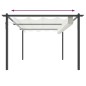 vidaXL Pavillon mit Ausziehbarem Dach 4x3 m Creme vidaXL Pavillon mit Ausziehbarem Dach 4x3 m Creme