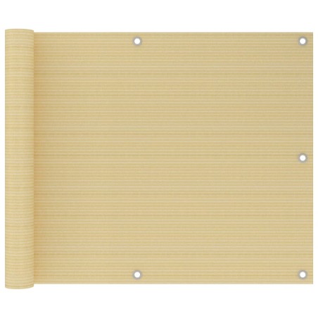 vidaXL Balkon-Sichtschutz Beige 75x300 cm HDPE