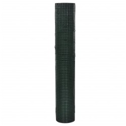 vidaXL Drahtzaun für Hühner Verzinkt mit PVC-Beschichtung 10x1 m Grün