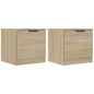 vidaXL Nachttische 2 Stk. Sonoma-Eiche 40x39x40 cm vidaXL Nachttische 2 Stk. Sonoma-Eiche 40x39x40 cm
