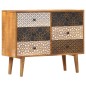vidaXL Sideboard mit Druckmuster 90×30×70 cm Massivholz Mango vidaXL Sideboard mit Druckmuster 90×30×70 cm Massivholz Mango