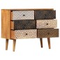 vidaXL Sideboard mit Druckmuster 90×30×70 cm Massivholz Mango vidaXL Sideboard mit Druckmuster 90×30×70 cm Massivholz Mango