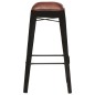 Barhocker 4 Stk. Schwarz Echtleder Barhocker 4 Stk. Schwarz Echtleder