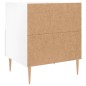 vidaXL Nachttisch Hochglanz-Weiß 40x35x47,5 cm Holzwerkstoff vidaXL Nachttisch Hochglanz-Weiß 40x35x47,5 cm Holzwerkstoff