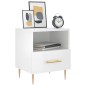 vidaXL Nachttisch Hochglanz-Weiß 40x35x47,5 cm Holzwerkstoff vidaXL Nachttisch Hochglanz-Weiß 40x35x47,5 cm Holzwerkstoff