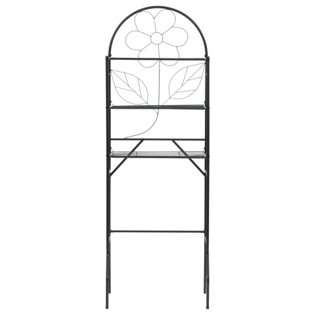 vidaXL Badezimmerregal Schwarz 60 x 33 x 174 cm