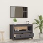 vidaXL TV-Schrank Grau 79x35x52 cm Massivholz Kiefer vidaXL TV-Schrank Grau 79x35x52 cm Massivholz Kiefer