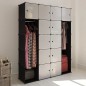 vidaXL Modularer Schrank mit 14 Fächern schwarz/weiß 37x146x180,5cm vidaXL Modularer Schrank mit 14 Fächern schwarz/weiß 37x146x180,5cm