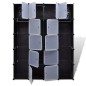 vidaXL Modularer Schrank mit 14 Fächern schwarz/weiß 37x146x180,5cm vidaXL Modularer Schrank mit 14 Fächern schwarz/weiß 37x146x180,5cm