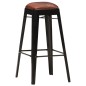 Barhocker 4 Stk. Schwarz Echtleder Barhocker 4 Stk. Schwarz Echtleder