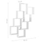 vidaXL Würfelregal Hochglanz-Weiß 90x15x119 cm Holzwerkstoff vidaXL Würfelregal Hochglanz-Weiß 90x15x119 cm Holzwerkstoff