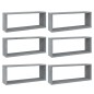 vidaXL Würfelregale 6 Stk. Grau Sonoma 60x15x23 cm Holzwerkstoff vidaXL Würfelregale 6 Stk. Grau Sonoma 60x15x23 cm Holzwerkstoff