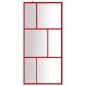 vidaXL Duschwand für Begehbare Dusche mit ESG Klarglas Rot 90x195 cm vidaXL Duschwand für Begehbare Dusche mit ESG Klarglas Rot 90x195 cm