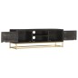 vidaXL TV-Schrank Schwarz Golden 120 x 30 x 40 cm Massivholz Mango vidaXL TV-Schrank Schwarz Golden 120 x 30 x 40 cm Massivholz Mango