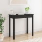 vidaXL Konsolentisch Schwarz 80x40x75 cm Massivholz Kiefer vidaXL Konsolentisch Schwarz 80x40x75 cm Massivholz Kiefer