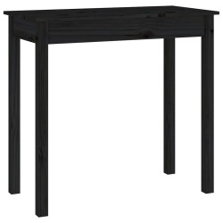 vidaXL Konsolentisch Schwarz 80x40x75 cm Massivholz Kiefer