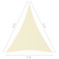 vidaXL Sonnensegel Oxford-Gewebe Dreieckig 5x6x6 m Creme vidaXL Sonnensegel Oxford-Gewebe Dreieckig 5x6x6 m Creme