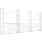 vidaXL Gabionenkorb U-Form mit 4 Säulen Eisen 380x20x200 cm vidaXL Gabionenkorb U-Form mit 4 Säulen Eisen 380x20x200 cm