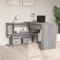 vidaXL Eckschreibtisch Grau Sonoma 200x50x76 cm Holzwerkstoff vidaXL Eckschreibtisch Grau Sonoma 200x50x76 cm Holzwerkstoff
