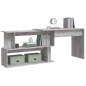 vidaXL Eckschreibtisch Grau Sonoma 200x50x76 cm Holzwerkstoff vidaXL Eckschreibtisch Grau Sonoma 200x50x76 cm Holzwerkstoff