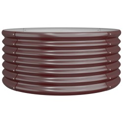 vidaXL Pflanzkübel Pulverbeschichteter Stahl 80x80x36 cm Braun