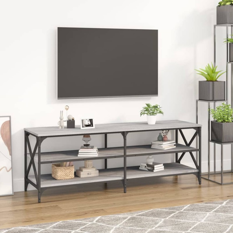vidaXL TV-Schrank Grau Sonoma 140x40x50 cm Holzwerkstoff vidaXL TV-Schrank Grau Sonoma 140x40x50 cm Holzwerkstoff