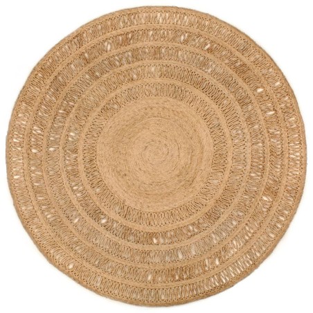 vidaXL Teppich Jute Handgeflochten 180 cm Rund