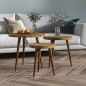 vidaXL 3-tlg. Beistelltisch-Set Dunkelbraun MDF und Eisen vidaXL 3-tlg. Beistelltisch-Set Dunkelbraun MDF und Eisen