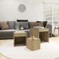 vidaXL Satztische 3-tlg. Sonoma-Eiche Holzwerkstoff vidaXL Satztische 3-tlg. Sonoma-Eiche Holzwerkstoff