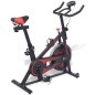 vidaXL Heimtrainer mit Pulsmesser Schwarz und Rot vidaXL Heimtrainer mit Pulsmesser Schwarz und Rot
