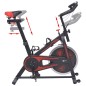 vidaXL Heimtrainer mit Pulsmesser Schwarz und Rot vidaXL Heimtrainer mit Pulsmesser Schwarz und Rot