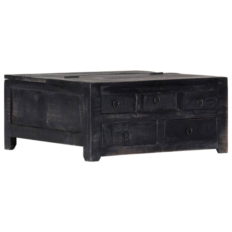 vidaXL Couchtisch Schwarz 65 x 65 x 30 cm Mangoholz Massiv vidaXL Couchtisch Schwarz 65 x 65 x 30 cm Mangoholz Massiv
