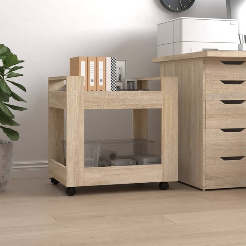 vidaXL Bürowagen Sonoma-Eiche 60x45x60 cm Holzwerkstoff vidaXL Bürowagen Sonoma-Eiche 60x45x60 cm Holzwerkstoff