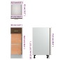 vidaXL Unterschrank mit Schublade Braun Eichen-Optik 30x46x81,5 cm vidaXL Unterschrank mit Schublade Braun Eichen-Optik 30x46x81,5 cm