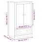 vidaXL Highboard Räuchereiche 60x35,5x103,5 cm Holzwerkstoff vidaXL Highboard Räuchereiche 60x35,5x103,5 cm Holzwerkstoff